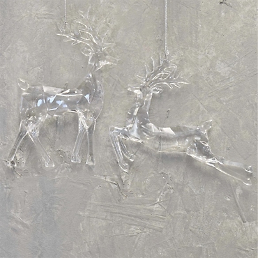 Acrylic Deer Ornament 6”