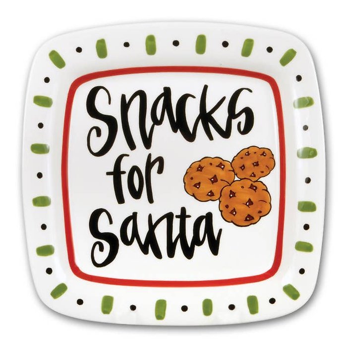 11\" Santa Snacks Plate