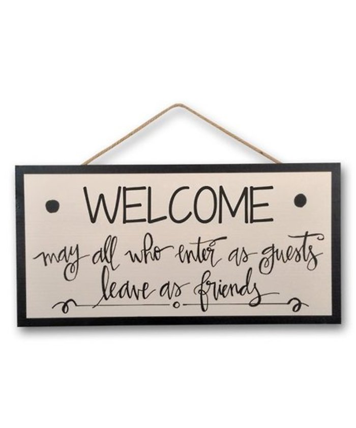Enter As Guests Leave As Family\' Wood Wall Sign