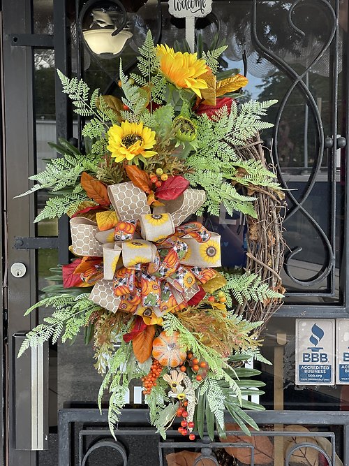 Grapevine Fall Door Wreath