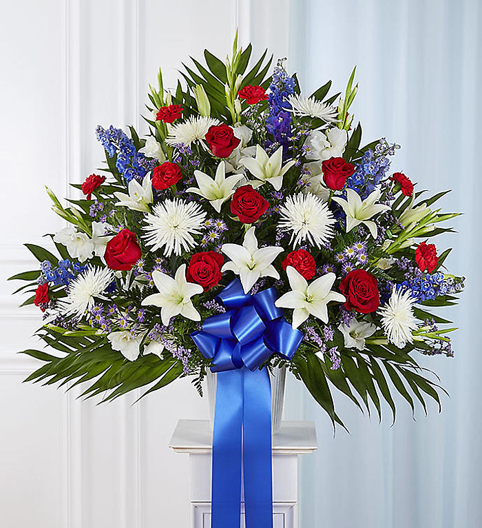 Patriotic Basket- Red, White and Blue
