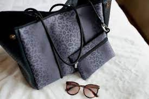 Neoprene Bag - Black Leopard