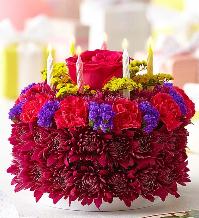 Birthday Flower Cake&reg; Purple