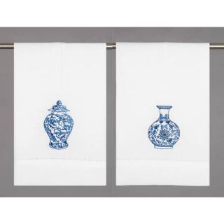 Chinoiserie Vases Guest Towel